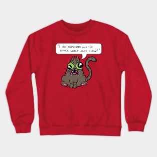 Displeased Cat Crewneck Sweatshirt
